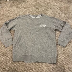 Pink, Medium, grey crewneck